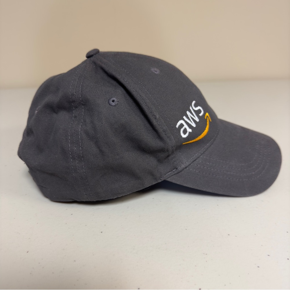 Amazon Hat Aws Web Services Baseball Cap Gray Adj… - image 5